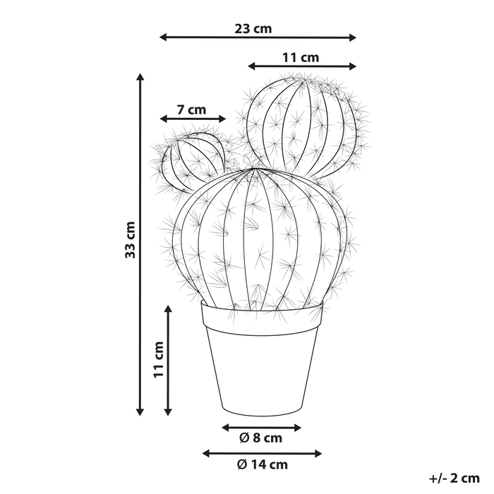 Beliani - BALL CACTUS - Kunstplant - Groen - 33 cm - Kunststof