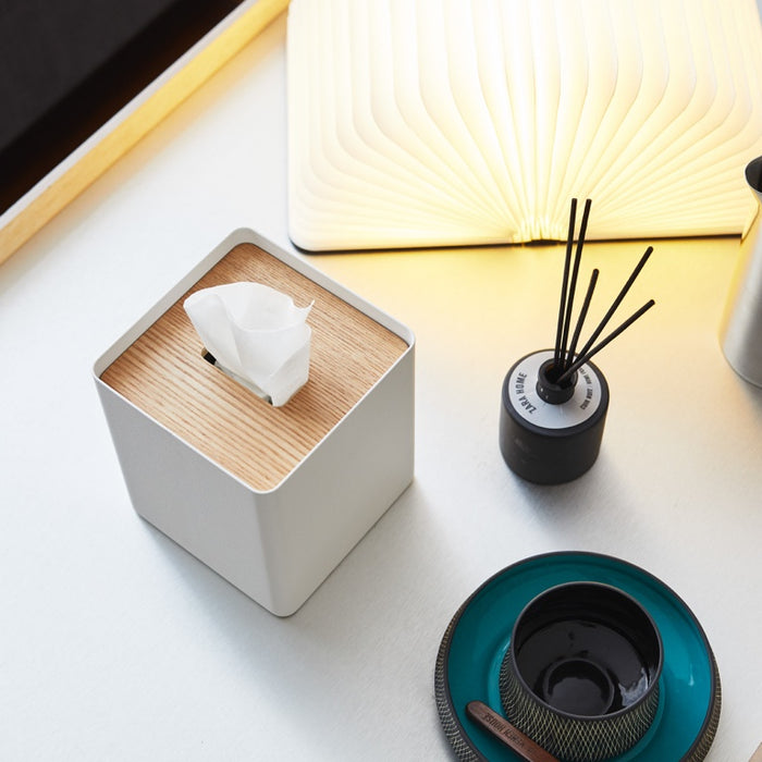 Yamazaki Tissuebox Vierkant - Rin - Wit