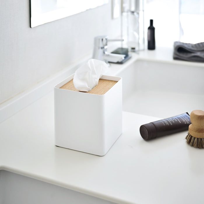 Yamazaki Tissuebox Vierkant - Rin - Wit