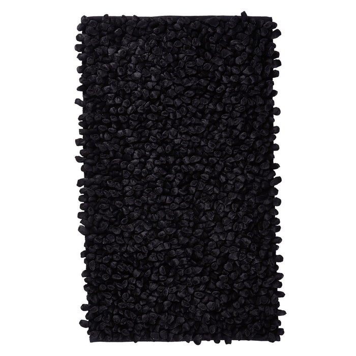 Rocca Badmat Black | 70 x 120 cm | Zwart | Katoen | Polyester