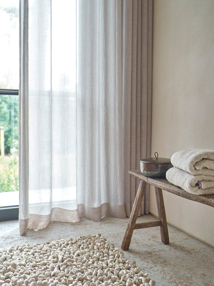 Rocca Badmat Linen | 70 x 120 cm | Beige | Katoen | Polyester