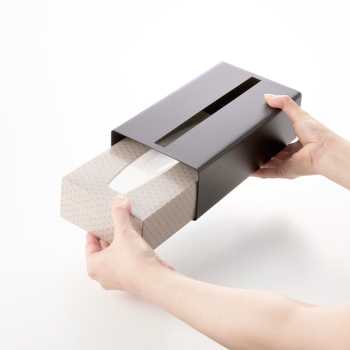 Yamazaki Vertical Tissuebox - Tower - Zwart