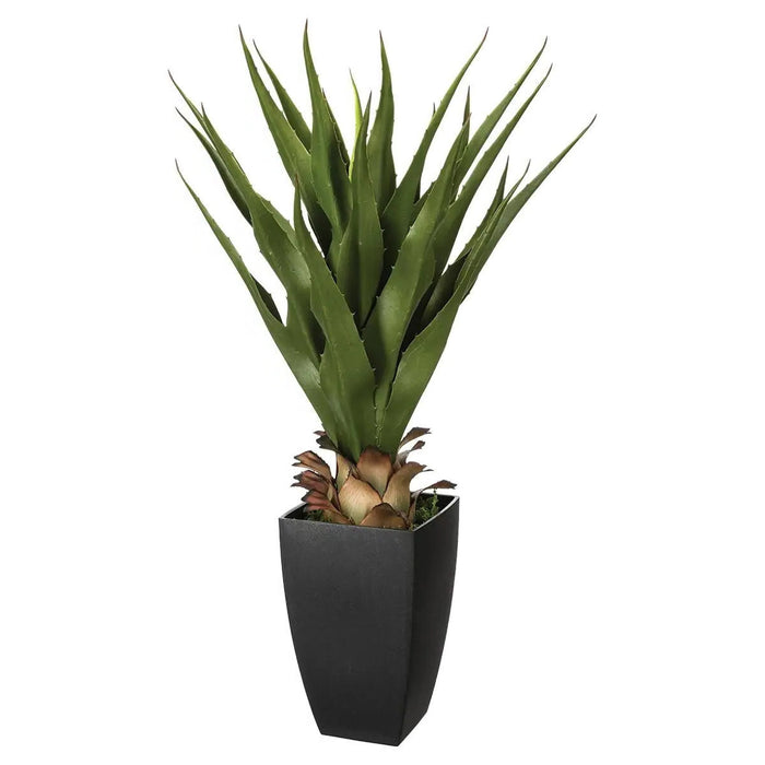 Atmosphera Agave Rect Kunstplant - in pot van cement - 73 cm