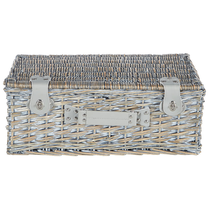 Beliani - FIGUE - Picknickmand voor 4 - Grijs - Wilgenhout