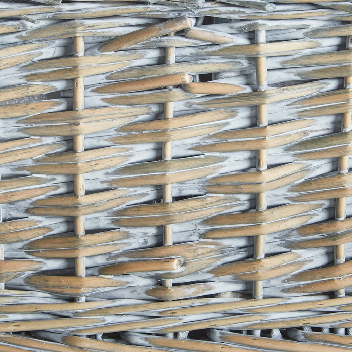 Beliani - FIGUE - Picknickmand voor 4 - Grijs - Wilgenhout