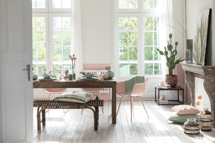 J-line - Cactus+pot Plastic Groen|melamine Wit Xl - 60x24.5x130cm