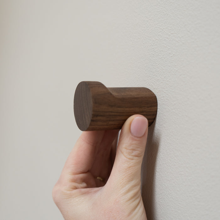 QUVIO Wandkapstok - Hout - donkerbruin