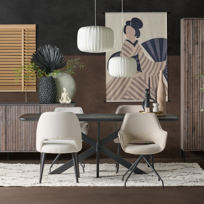 HD Collection Wandkleed Japandi - - Polyester - 105x136x0cm (BxHxD)