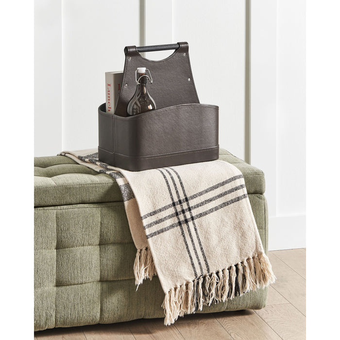 Beliani - URUK - Opbergmand - Donkerbruin - Kunstleer