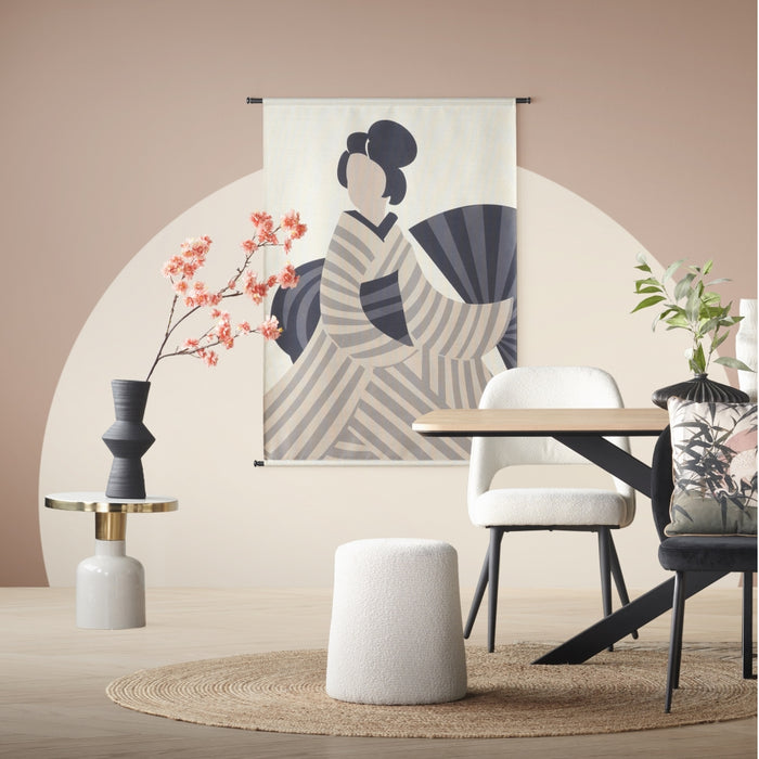 HD Collection Wandkleed Japandi - - Polyester - 105x136x0cm (BxHxD)