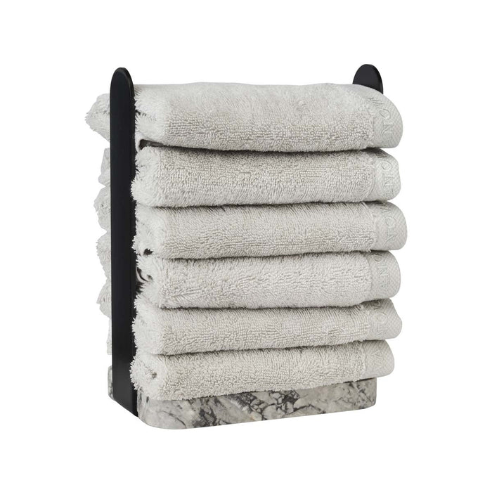 Nero Gastendoekhouder Alba | Zwart | Grijs | Natuursteen