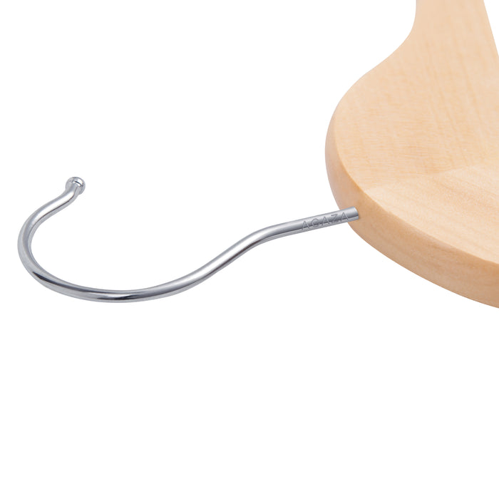 ACAZA Kledinghangers - Kleerhangers - 20 Stuks - Baby|Kinder|Kinderen - 100% FSC-Gekeurd Duurzaam Hout - Lichte Eik Kleur