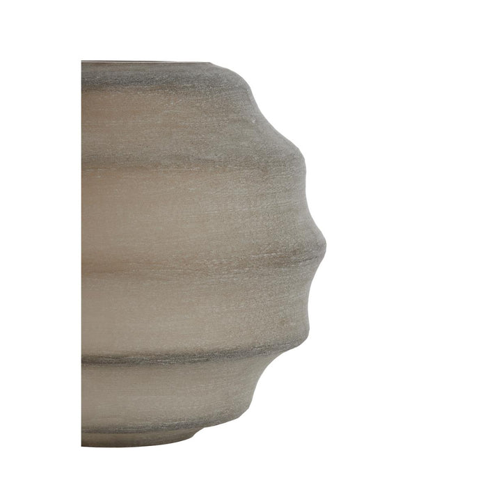 Light & Living - Nayoro vaas Ø32,5x29 cm - glas mat lichtbruin