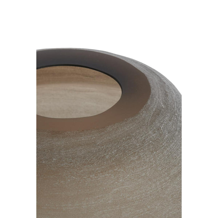Light & Living - Nayoro vaas Ø32,5x29 cm - glas mat lichtbruin