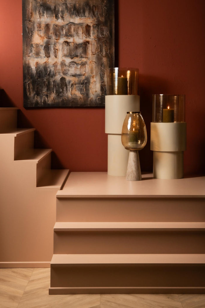 PTMD Soon Cream Iron Floor Stormlight Luster Glass L