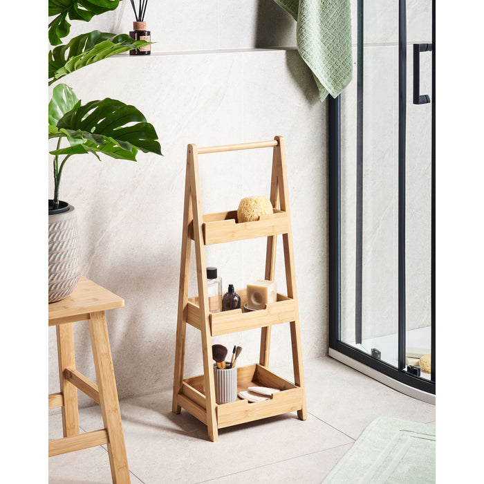 Beliani - ALERCE - Badkamerrek - Lichtbruin - Bamboehout