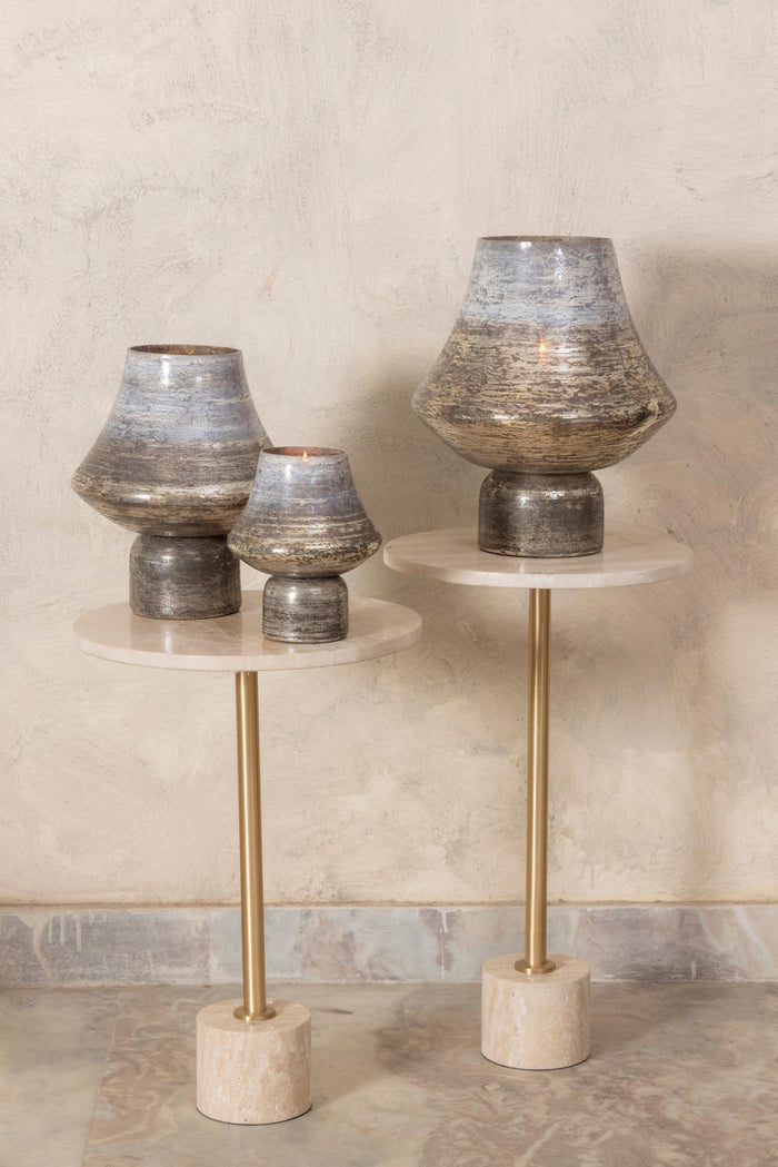 PTMD Soroosh Grey Glass Stormlight On Base M