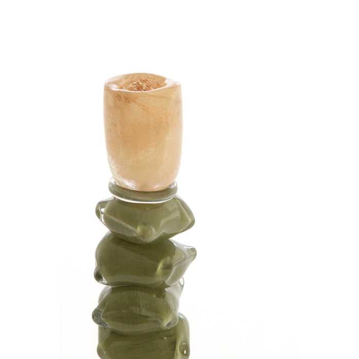 Light&living Kandelaar Ø11,5x29,5 cm ESTINA bruin+mos groen