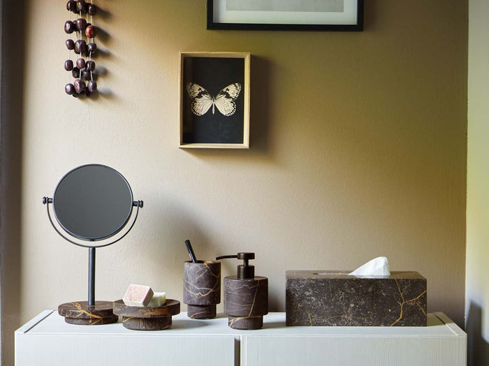 Porto Tissuehouder Black | Zwart | Grijs | Natuursteen