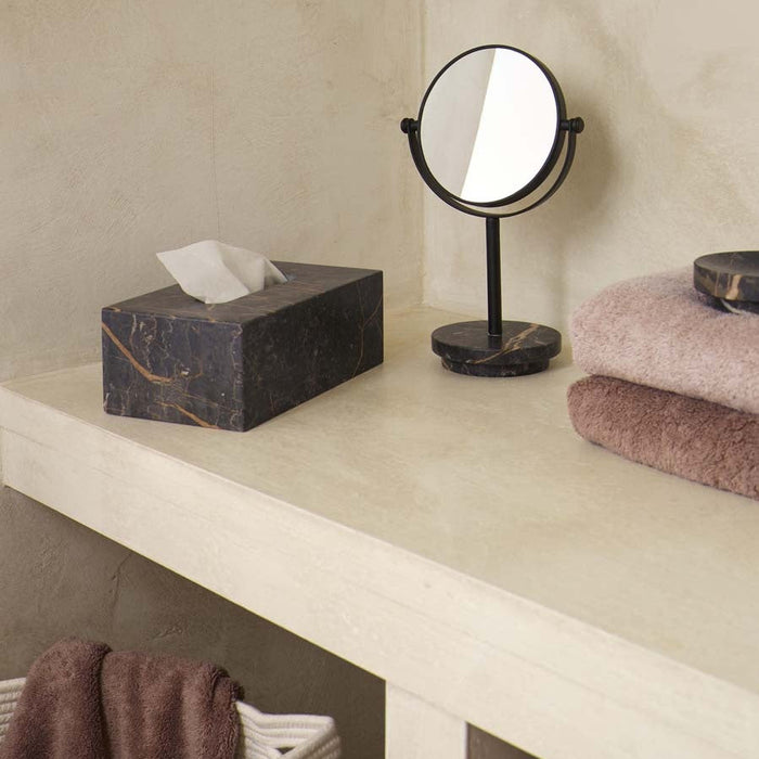 Porto Tissuehouder Black | Zwart | Grijs | Natuursteen