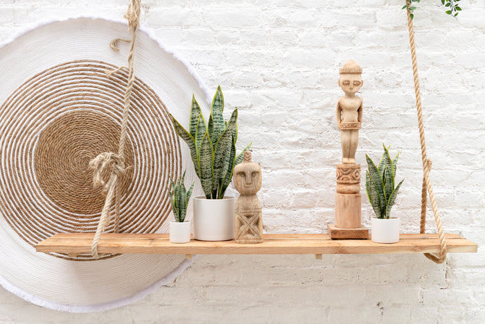 J-line - Plant Sansevieria In Pot Pvc Groen Large - 14x14x49cm