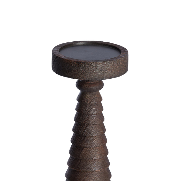 Light&living Kaarsenhouder Ø13,5x35 cm ALMOLA mango hout donker bruin