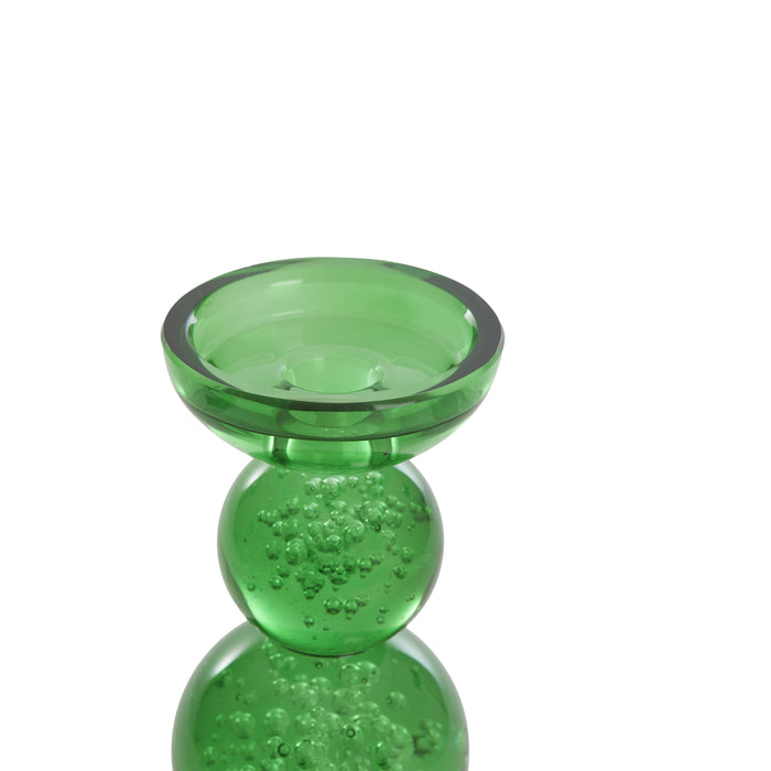 Light&living Kaarsenhouder Ø10x26,5 cm ITINGA glas bubbel groen