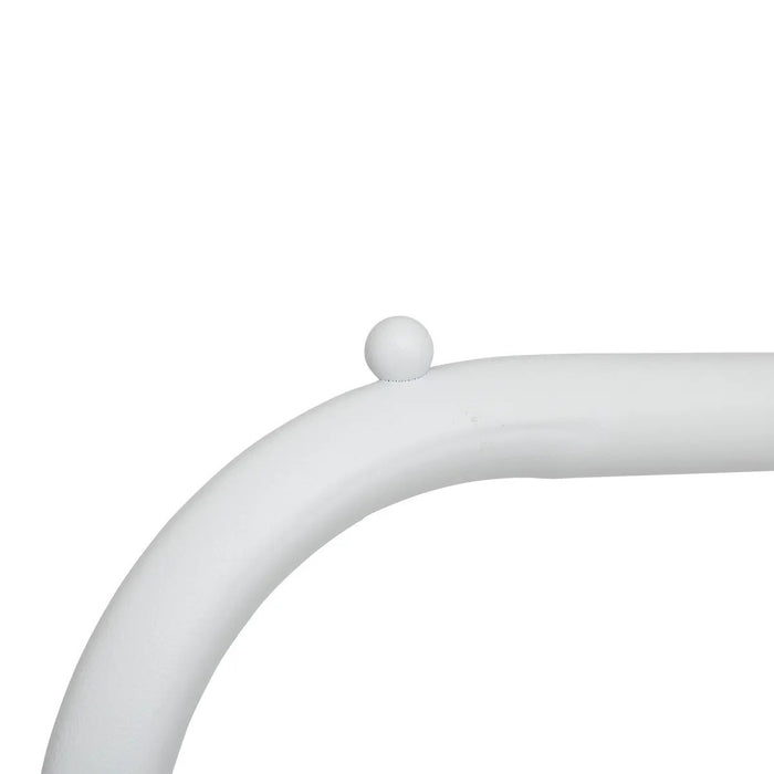 5Five Mobiel kledingrek - metaal - wit - wieltjes - 118x45x160 cm