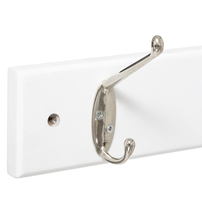 5Five Wandkapstok - wit - 6-haaks - 58 x 9 cm - MDF