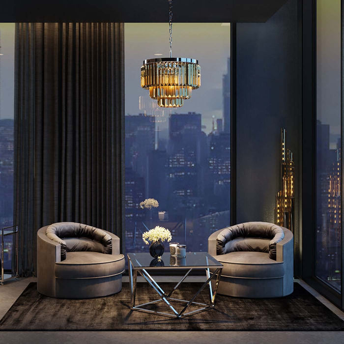 Salontafel Cristallo 80x80cm zilver Kare Design