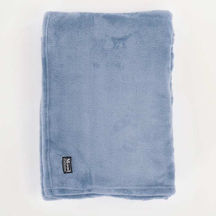 Mica Decorations Famke Fleece Plaid - 180 x 130 cm - Lichtblauw