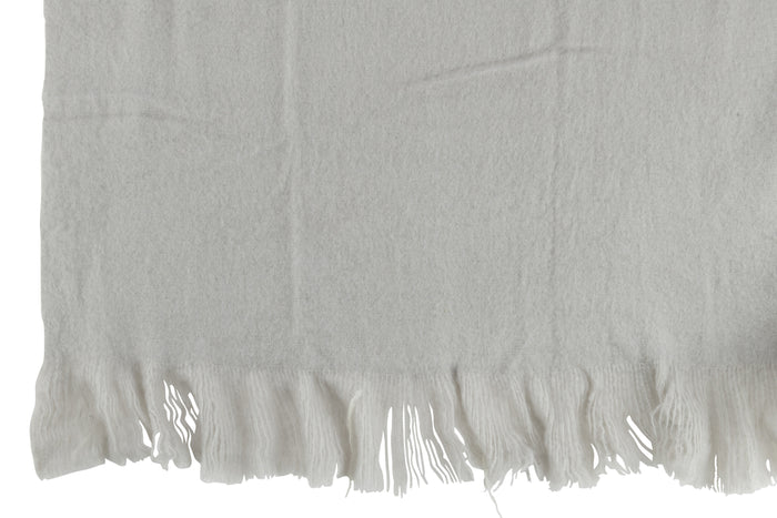 J-line - Plaid Franje Polyester Grijs - 180x130x2cm