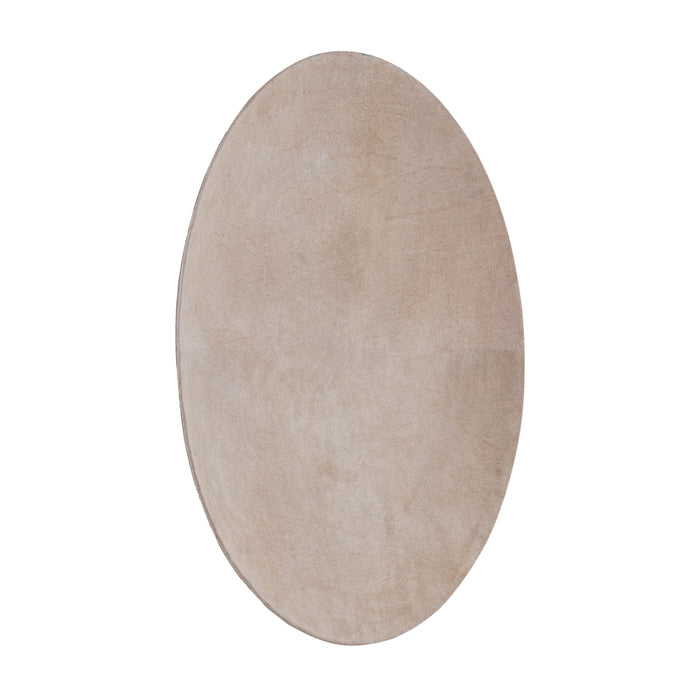 PTMD Nabdia Taupe Suede Round Bowl And Wall Panel L