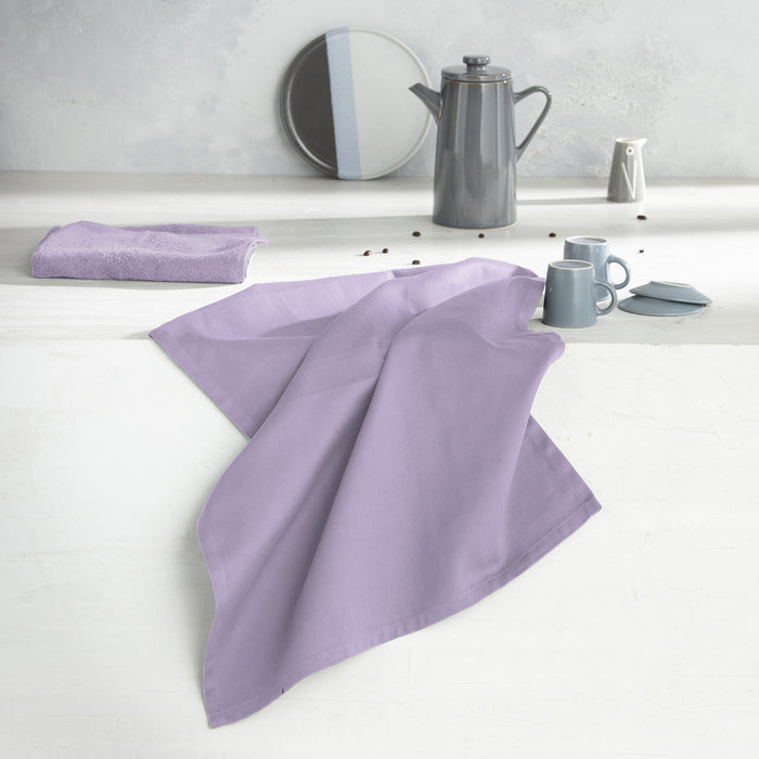 DDDDD keukendoek Logo - 50x55 cm - lila - 6 stuks