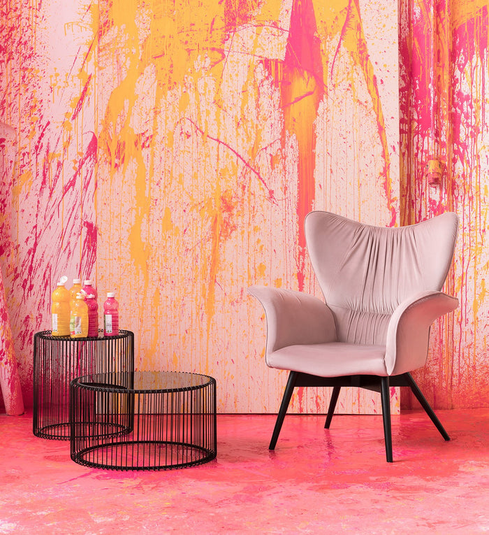 Kare Design Wire Bijzettafel Hoog - Set Van 2 - Zwart Met Glas