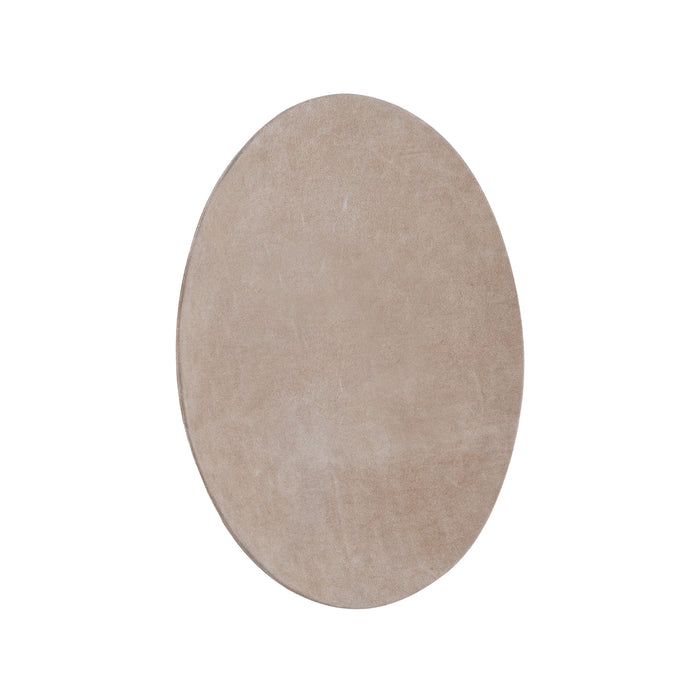 PTMD Nabdia Taupe Suede Round Bowl And Wall Panel M