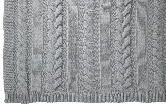 J-line - Plaid Twist Polyester Grijs - 130x180x3cm