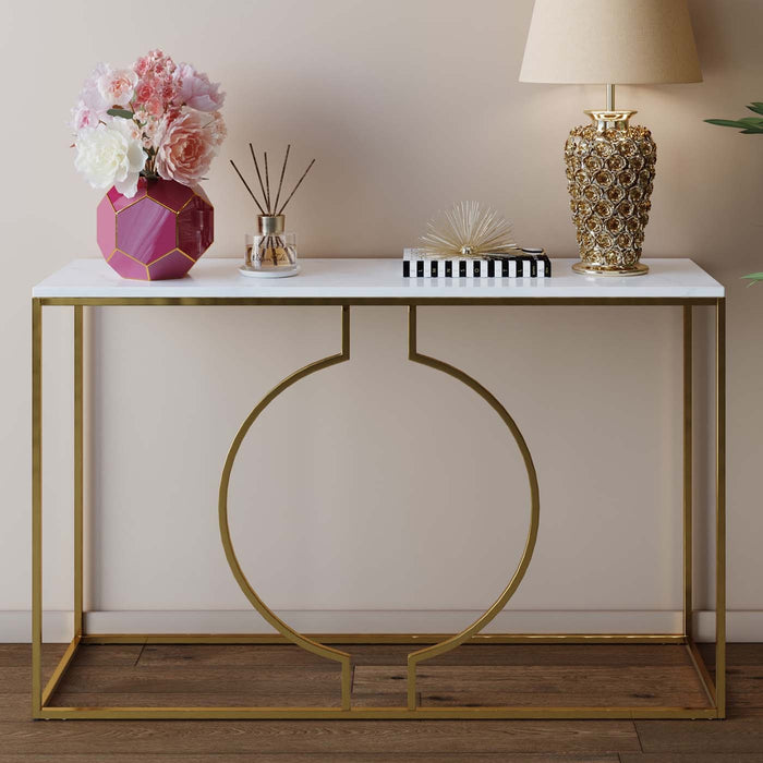 Kare Design Miami Loft console wit en goud 120x35cm