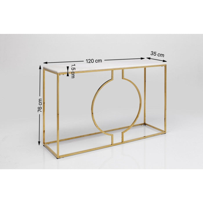 Kare Design Miami Loft console wit en goud 120x35cm