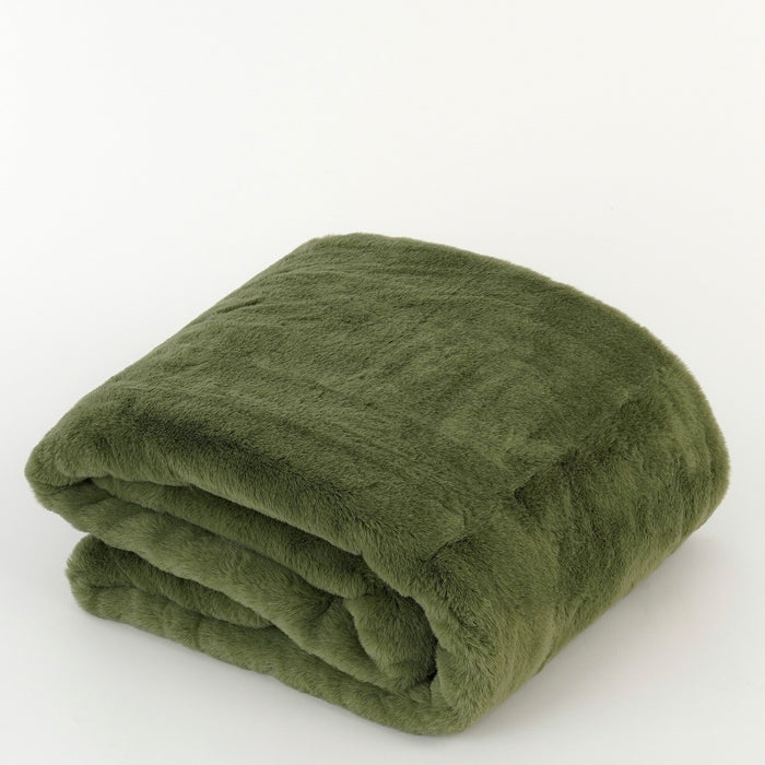 Mica Decorations Bronte Fleece Deken - L200 x B150 cm - Groen