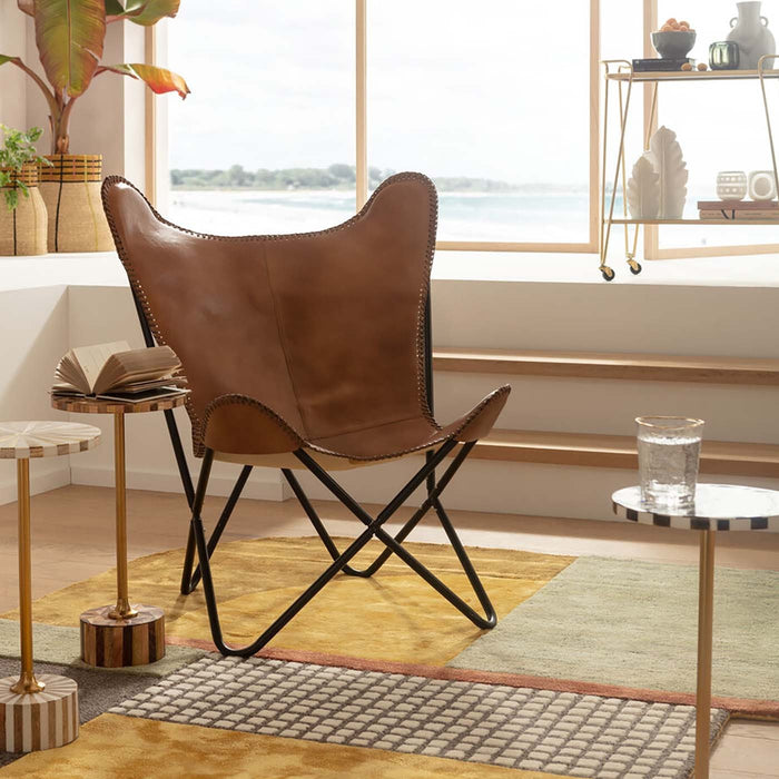 Kare Fauteuil California Leather Brown
