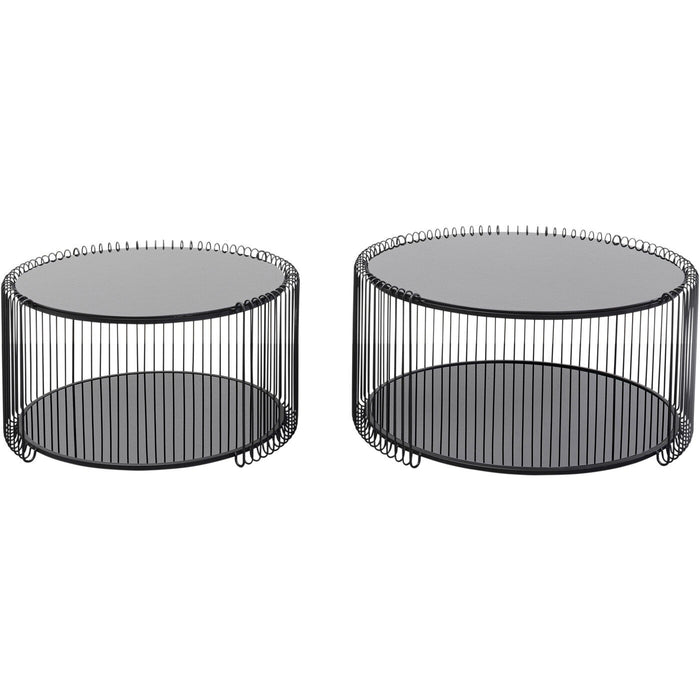 Salontafel Wire Double zwart (2|Set) Kare Design