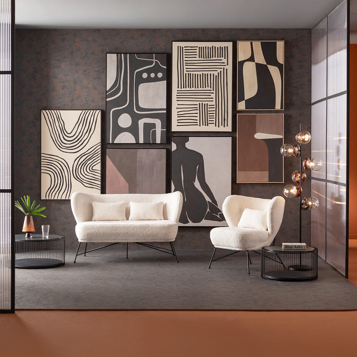 Salontafel Wire Double zwart hout (2|Set) Kare Design