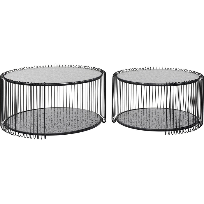 Salontafel Wire Double Bubble zwart (2|Set) Kare Design