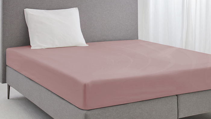 Eleganzzz Hoeslaken Jersey Katoen Stretch 35cm Hoge Hoek - light pink