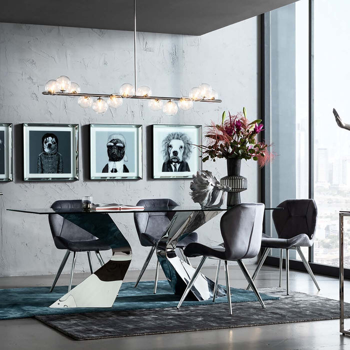 Kare Design Viva stoel - fluweel - grijs