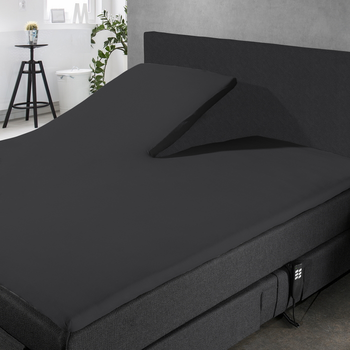 Eleganzzz Splittopper Hoeslaken Perkal Katoen - antraciet