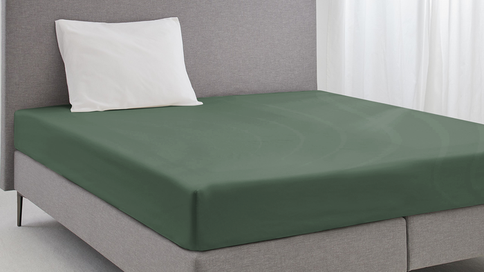 Eleganzzz Hoeslaken Katoen Perkal 35cm Hoekhoogte - grenat green