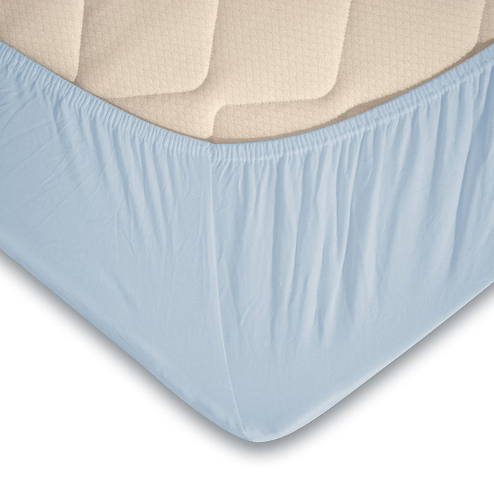 Eleganzzz Topper Hoeslaken Jersey Katoen Stretch - licht blauw