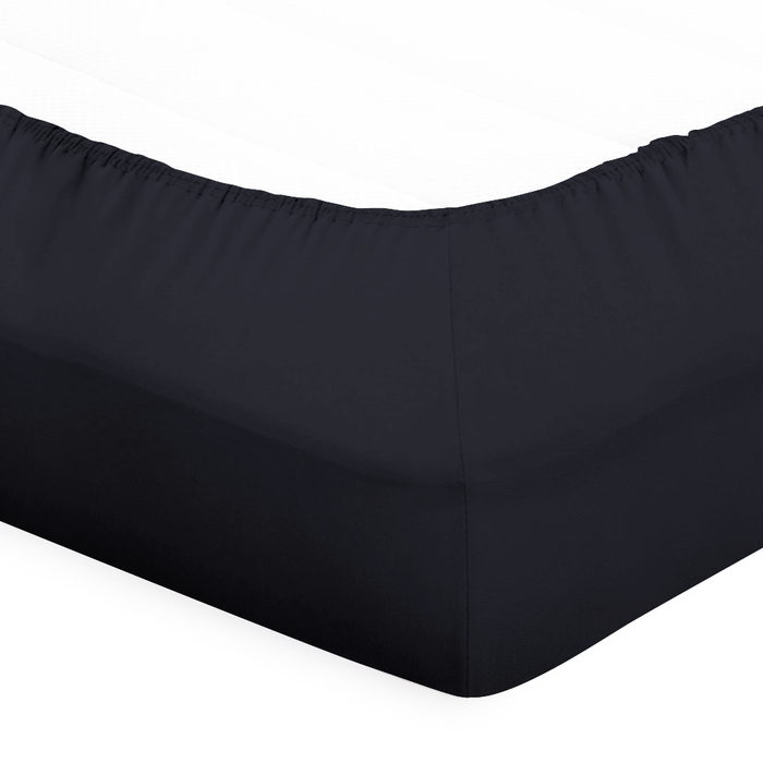 Eleganzzz Topper Hoeslaken Katoen Perkal - zwart